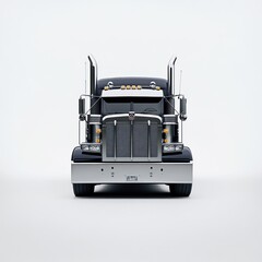 semi tractor trailer, plain background isolated room for copy