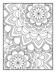Mandala Coloring Book For Adult. Mandala Coloring Book. coloring page for children and adults.. Ornamental mandala adult coloring book page.