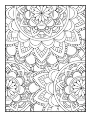 Mandala Coloring Book For Adult. Mandala Coloring Book. coloring page for children and adults.. Ornamental mandala adult coloring book page.
