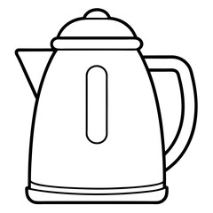 Minimalist Electric Teapot line art Vector Design