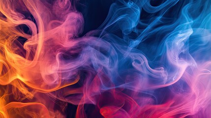 Fototapeta premium A vibrant swirl of colorful smoke creates an artistic and dynamic visual, full of movement and energy.