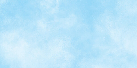 Light blue watercolor paper texture background with splashes, Abstract hand paint square stain watercolor background, watercolor abstract texture with white clouds and blue sky.