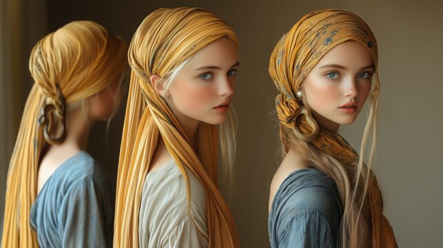 portrait d'une jeune fille blonde