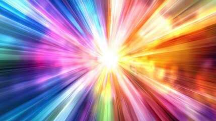 Obraz premium Bright rays of vibrant color radiating outward, creating a dynamic and energetic abstract background.