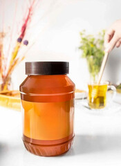 honey in a jar
