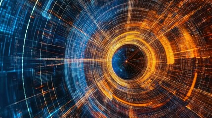 Fototapeta premium A Visual Feast of Future Technology and Dynamic Light and Shadow