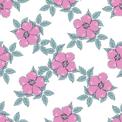 seamless pattern watercolor flower pattern on background