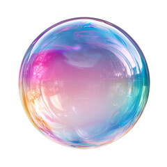 Colorful soap bubble isolated.