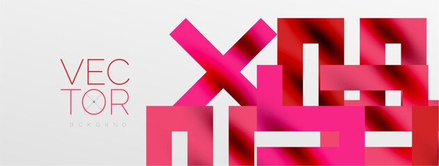 Colorful squares, lines minimal abstract background. Vector Illustration For Wallpaper, Banner, Background, Card, Book Illustration, landing page