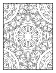 Mandala Coloring Book For Adult. Mandala Coloring Book. coloring page for children and adults.. Ornamental mandala adult coloring book page.