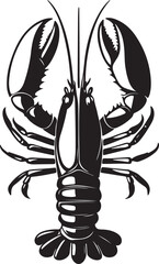 lobster silhouette vector art illustration