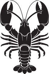 Lobster Silhouette Vector Art Illustration
