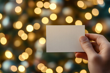 Festive Card with Bokeh Lights 