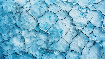 Ice Texture Cracks Surface with Abstract Winter Ice Background. AI generated illustration