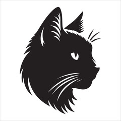 illustration of a cat vector line art