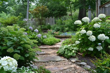 garden with pond and patio, serene garden provided tranquil retreat from the world