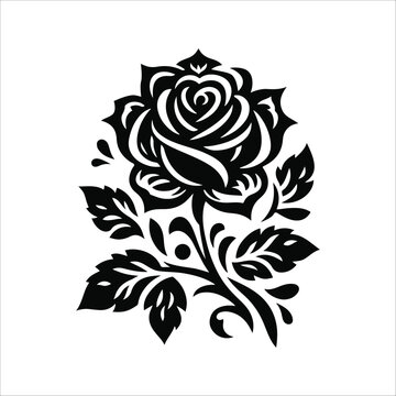 vector rose flower