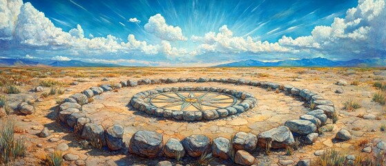 Medicine Wheel Sacred Circle Native American Spirituality Religion Spiritual Symbol
