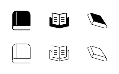 Obraz premium Collection of Book and dictionary icon vector illustration. Education sign