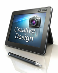 Stay Organized: Phone and Notebook on White Background - Concept emphasizing organization and planning in a flexible workspace. Clean setup with camera movement highlight. photo stock concept.