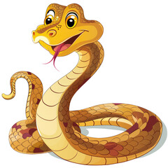 Fototapeta premium The Chinese Year of the Snake. A cute cartoon snake. 