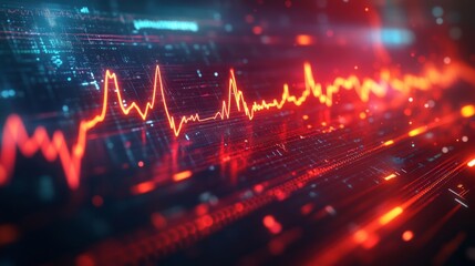 A heart monitor displaying a steady heartbeat