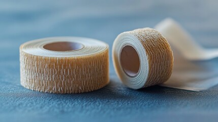 closeup of A roll of medical tape lying