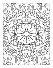 Mandala Coloring Book For Adult. Mandala Coloring Book. Ornamental mandala adult coloring book page.