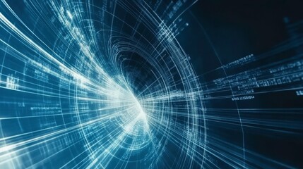 Fototapeta premium A Visual Feast of Future Technology and Dynamic Light and Shadow
