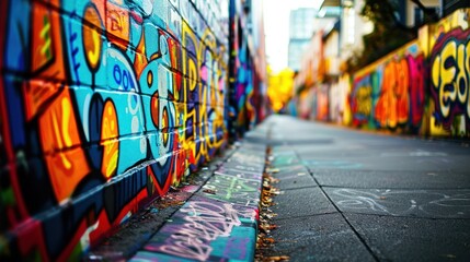 Fototapeta premium Colorful Graffiti Alley