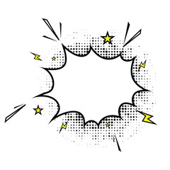 Pop art pattern. Comic background with speech bubble and halftone. Yellow cartoon retro starburst texture with dots..eps10 vector