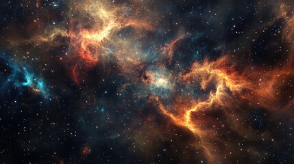 Fototapeta premium A high-definition galactic texture with intricate details of star clusters and cosmic phenomena, creating a breathtaking view.