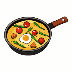 Italian Frittata with Asparagus & Cherry Tomatoes