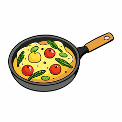 Italian Frittata with Asparagus & Cherry Tomatoes