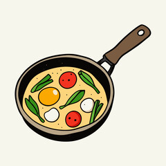 Italian Frittata with Asparagus & Cherry Tomatoes