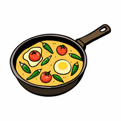 Italian Frittata with Asparagus & Cherry Tomatoes