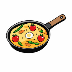 Italian Frittata with Asparagus & Cherry Tomatoes