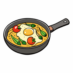 Italian Frittata with Asparagus & Cherry Tomatoes