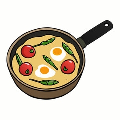Italian Frittata with Asparagus & Cherry Tomatoes