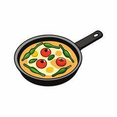 Italian Frittata with Asparagus & Cherry Tomatoes
