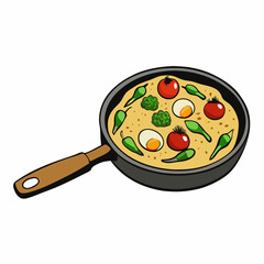 Italian Frittata with Asparagus & Cherry Tomatoes