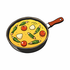 Italian Frittata with Asparagus & Cherry Tomatoes