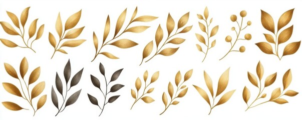 A set of elegant calligraphy elements, great for invitations or formal designs, calligraphy elements, clipart, white background