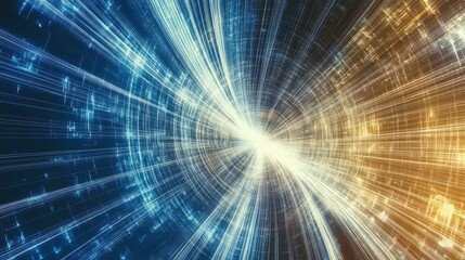 Obraz premium A Visual Feast of Future Technology and Dynamic Light and Shadow