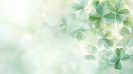 A green leafy plant with four leaves and a green background