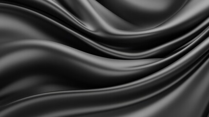 Obraz premium A black fabric with a wave pattern