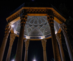 Tomb of Hafez at night in iran