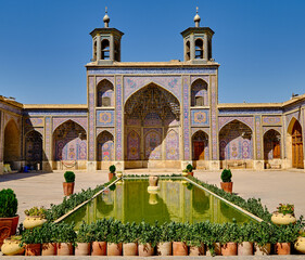 Shiraz, Iran,  Nasir-ol-Molk Mosque or Pink Mosque, Shiraz, Fars,Iran