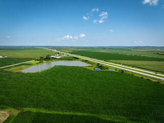 Obraz premium landscape with field and blue sky