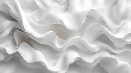 Fototapeta premium elegant whiteonwhite seamless wave pattern subtle textural variations creating depth and movement minimalist yet sophisticated design for luxurious interiors or fashion